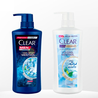 Combo 2 chai dầu gội đầu gồm clear Bạc Hà  và Clear Men