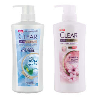 COMBO 2 CHAI DẦU GỘI CLEAR BẠC HÀ VÀ CLEAR HOA ANH ĐÀO- 400ml/chai