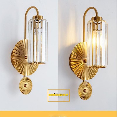 Đèn tường MONSKY MEY LED VSLIGHT pha lê hiện đại dùng led 3 chế độ màu ánh sáng