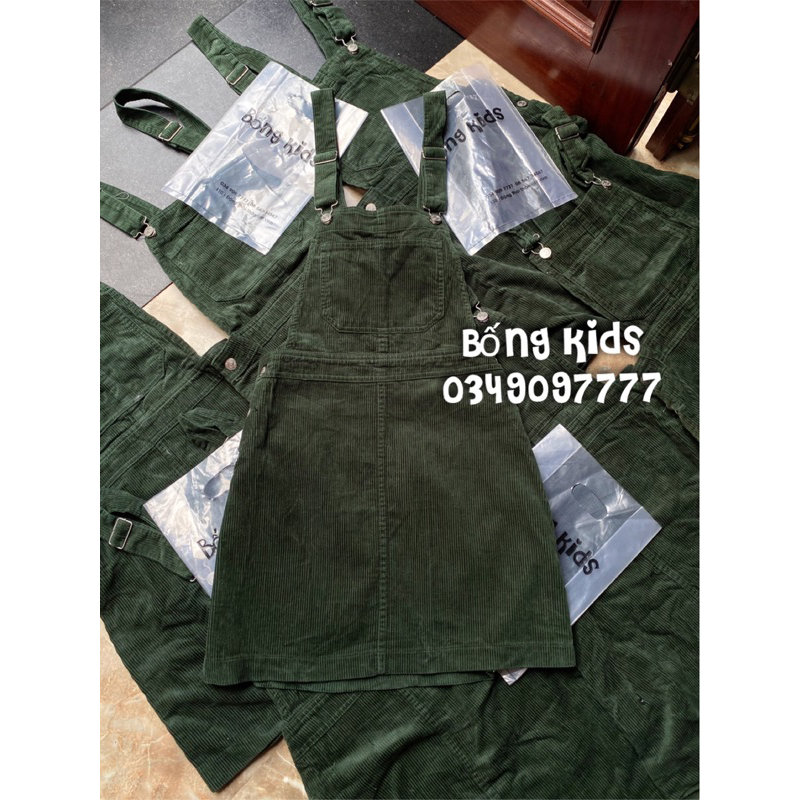 Yếm Váy Nữ & Bé Gái Nhung Tăm GÊ