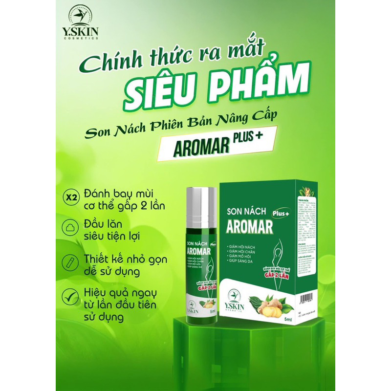 Son Nách AROMAR YSKIN Giúp Giảm Mùi Hôi Nách,Hôi chân,Hôi Tay Hiệu Quả 5ml