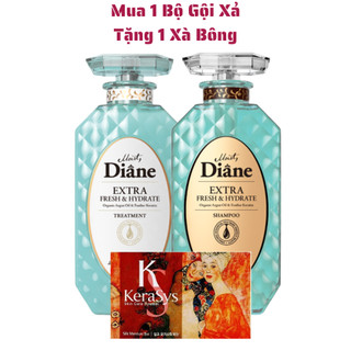 Bộ Gội Xả Cao Cấp Diane Extra Fresh & Hydrate Nhật Bản - 450ml ( tóc bết dính, da đầu nhờn )