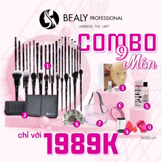 Combo bộ cọ trang điểm chuyên nghiệp 32 cây - Bộ combo đầy đủ từ A-Z để học makeup chuyên nghiệp.