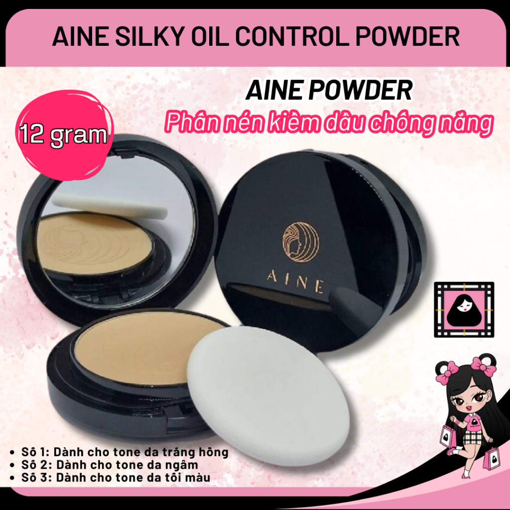 AINE Silky Oil Free Powder Phấn AINE Silky Oil Free Powder  giúp kiểm soát dầu, làm sáng da  và chốn