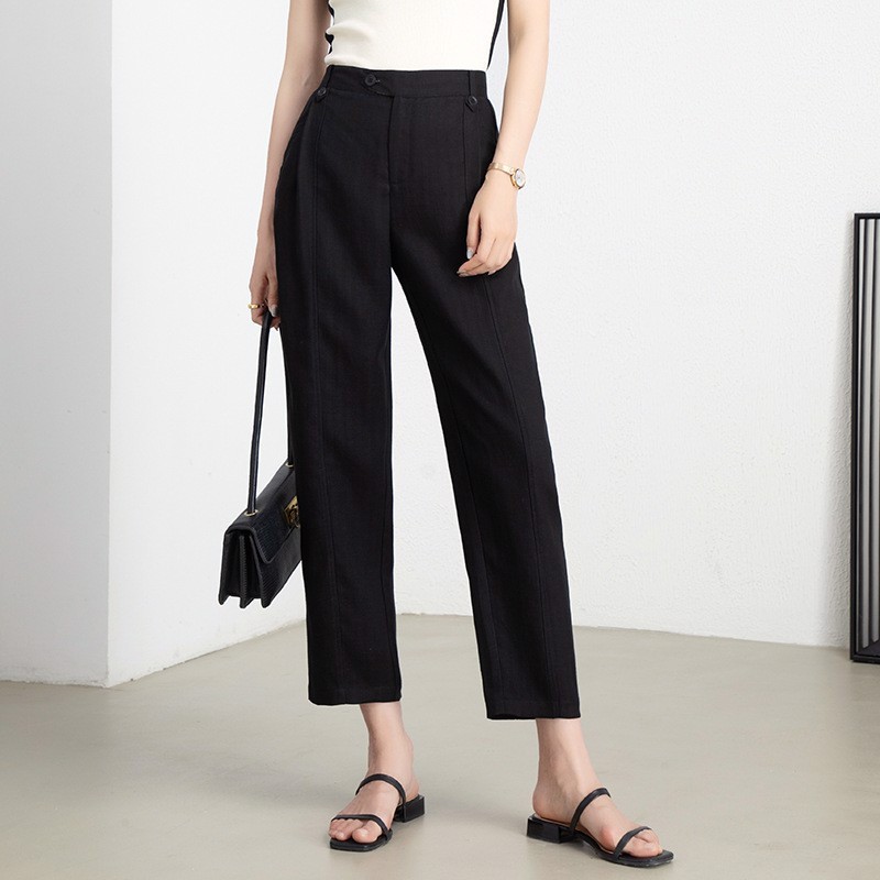 Q1351-Quần Linen Tencel Ống Côn Thoáng Khí