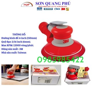 Máy chà nhám 3m 20327, máy chà quỹ đạo bằng khí nén, máy trà tròn 3m ramdom orbital 6inch đài loan sonquangphu8856