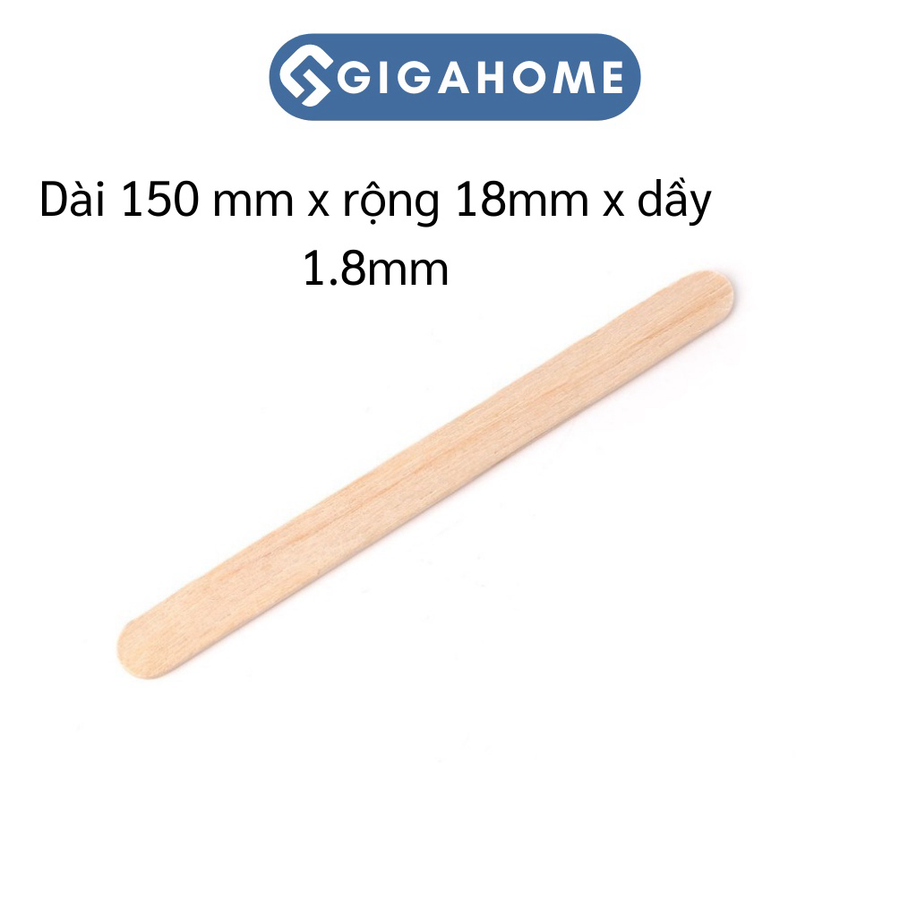 Set 10 Que Đè Lưỡi Gỗ Wax Lông GIGAHOME Dùng 1 Lần 1000