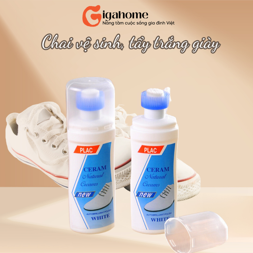 Chai Dung Dịch Vệ Sinh Và Tẩy Trắng Giày Nhanh Chóng GIGAHOME Với Đầu Chùi 4072