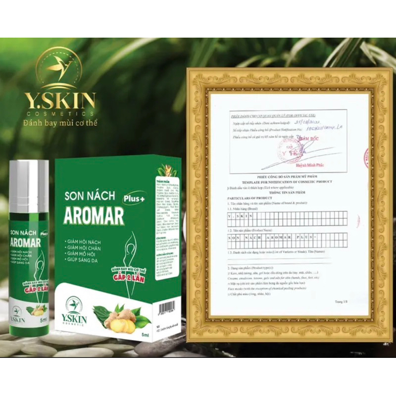 Son Nách AROMAR YSKIN Giúp Giảm Mùi Hôi Nách,Hôi chân,Hôi Tay Hiệu Quả 5ml