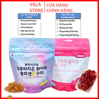 Kẹo Dẻo Collagen Vị Chanh và vị lựu sáng da  , Glutathione Boto Beauty Secret Glutathione White Collagen C Gummy
