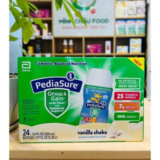 Thùng 24 chai sữa nước pediasure fiber nhiều chất xơ của Mỹ