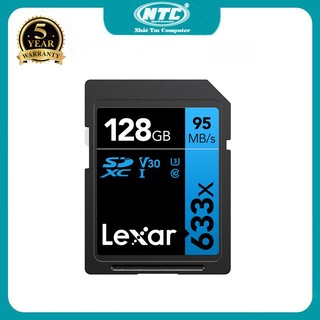 Thẻ nhớ máy ảnh SDXC Lexar 633x 128GB UHS-I U3 V30 đọc 90MB/s ghi 45MB/s (xanh)