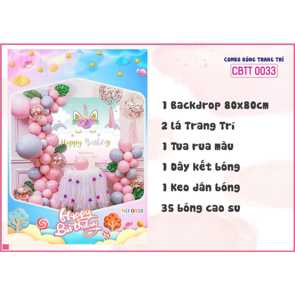 COMBO TRANG TRÍ BÉ TRAI BÉ GÁI