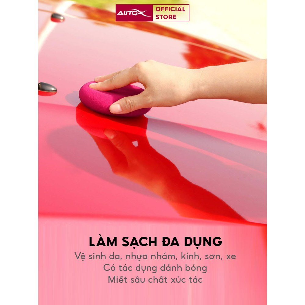 Mút đánh bóng nội thất ô tô AutoX chuyên dụng với ghế da nhựa nhám tạo độ bóng và làm sạch sâu