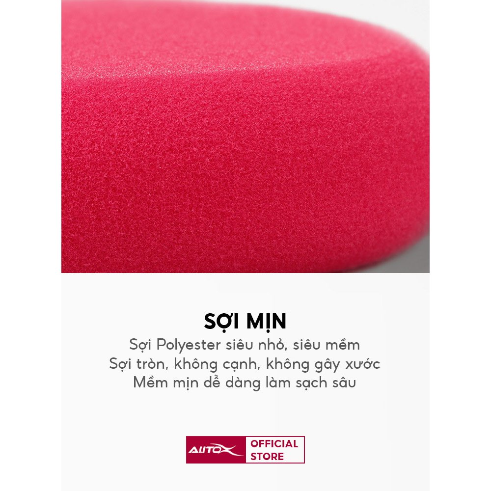 Mút đánh bóng nội thất ô tô AutoX chuyên dụng với ghế da nhựa nhám tạo độ bóng và làm sạch sâu
