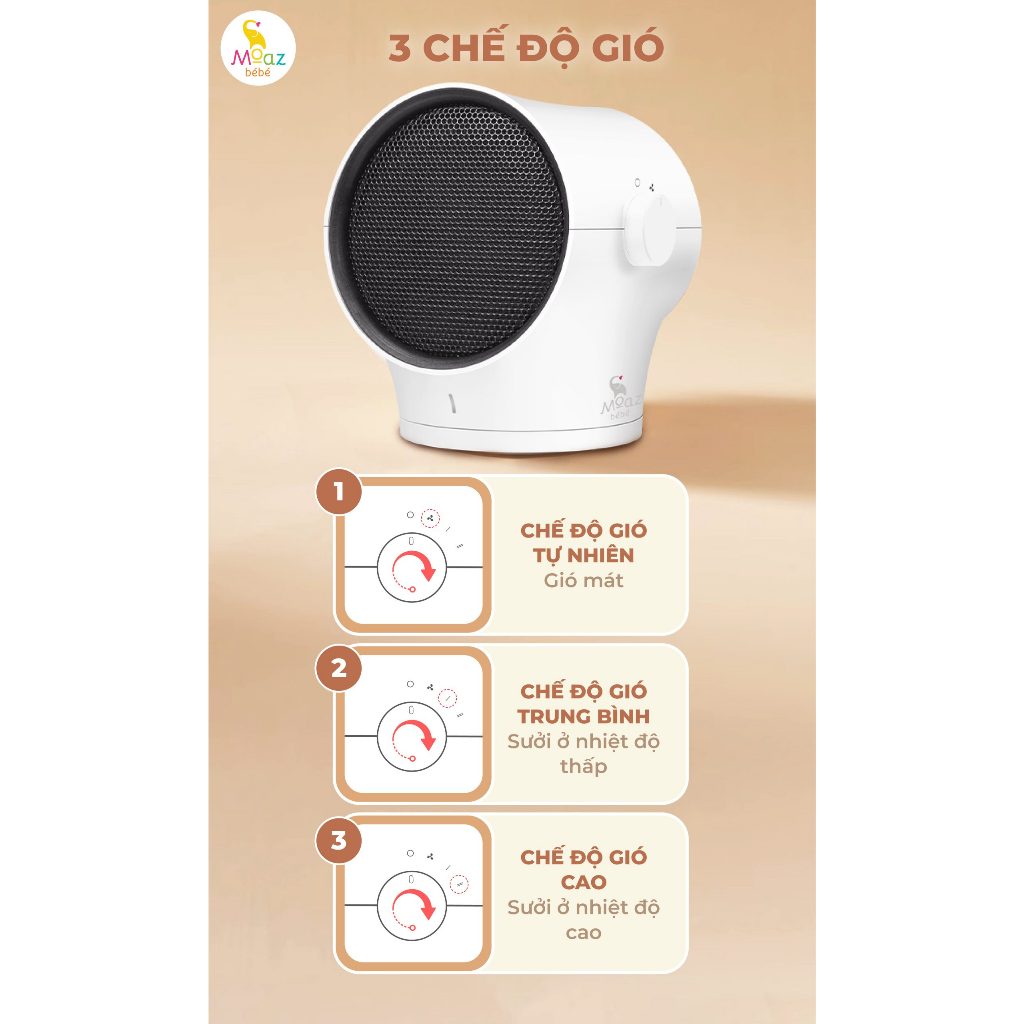 Máy sưởi đa năng Moaz BéBé MB076