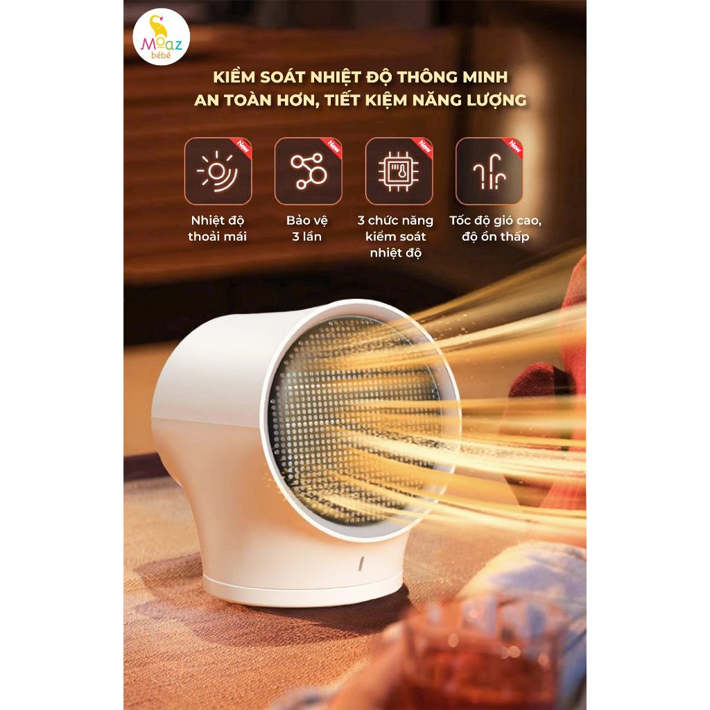 Máy sưởi đa năng Moaz BéBé MB076