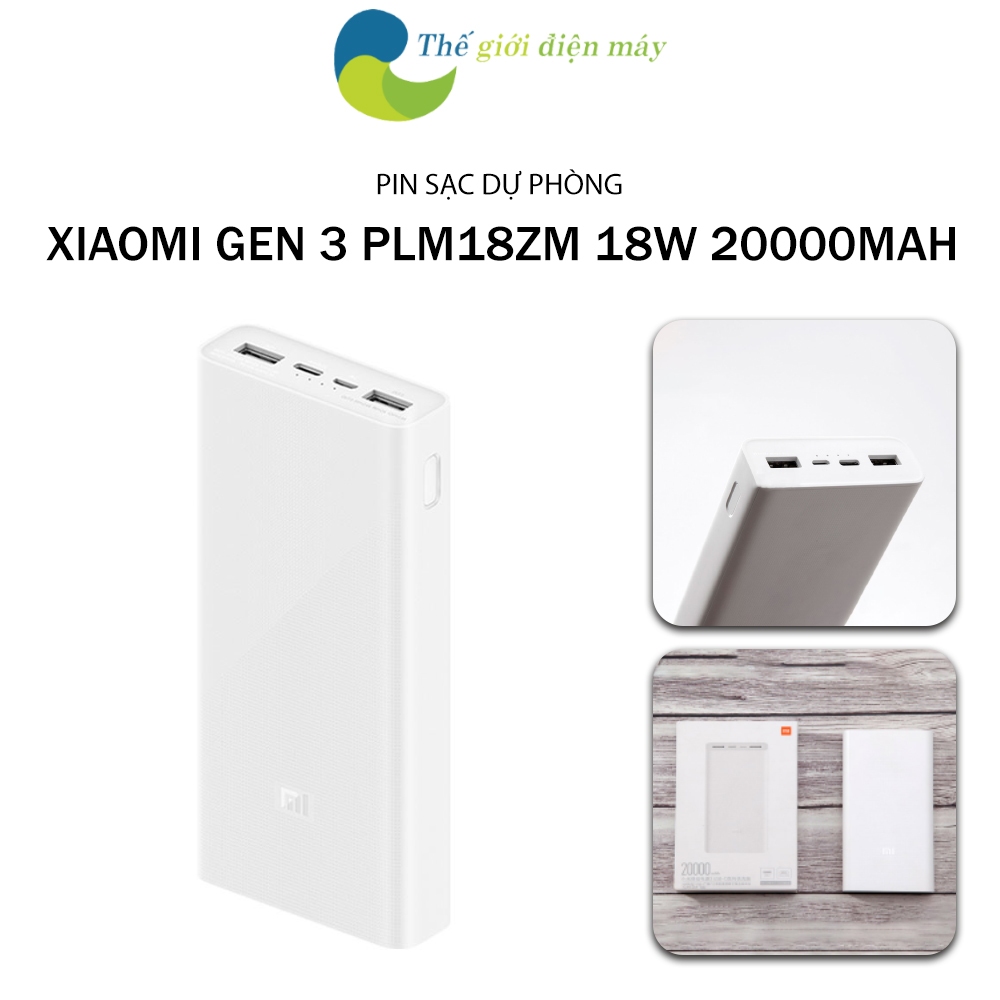 Pin sạc dự phòng Mi 20000Mah Gen 3 PLM18ZM - Bảo hành 1 tháng