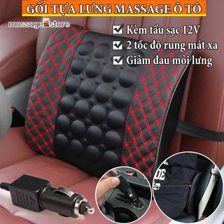 Gối Tựa Lưng Ô Tô Massage - Đệm Mát Xa Lưng Gắn Ghế Ngồi ô tô, Gối Tựa Lưng Mát Xa Giảm Đau Mỏi Lưng
