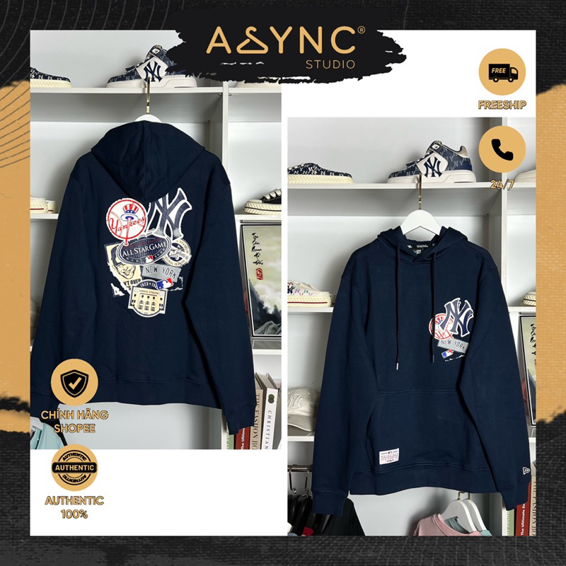 Áo Nỉ Hoodie New Era x MLB Ticker All Star Game Màu Xanh Navy CODE: 12142434 - Async Studio