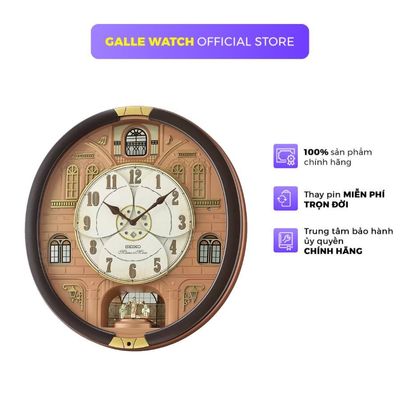 Đồng hồ để bàn Seiko QXM601BR phong cách sang trọng, quả lắc đơn chiều, vỏ nhựa bền bỉ, cảm biến ánh sáng cao cấp