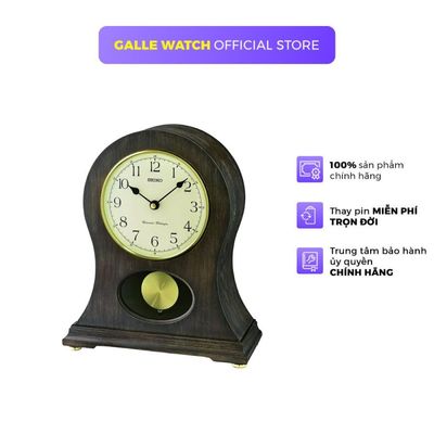 Đồng hồ để bàn Seiko QXQ037BN phong cách thời trang, thanh lịch, chế độ tự động tắt chuông đêm, quả lắc cao cấp