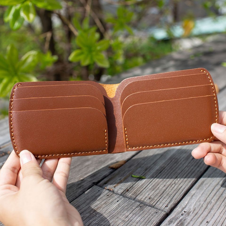 Ví da nam handmade LAZA Morgan Wallet V01 - Thiết kế tối ưu nhiều ngăn - Da bò nhập khẩu