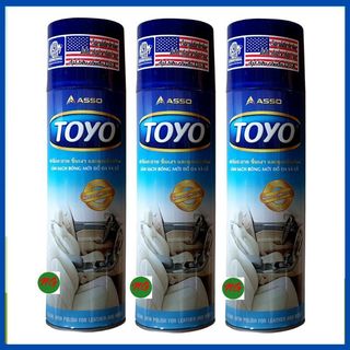 Chai xịt Toyo làm sạch, bóng, mới đồ da, đồ gỗ 500ml
