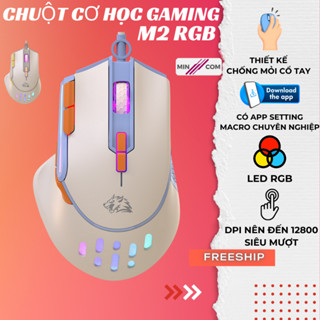 Chuột Cơ Gaming MinCom M2 Led RGB ZiyouLang Có APP Cài Macro Chuyên Nghiệp DPI 12800