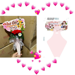 Combo hộp vỏ ốc quế - sticker cô giáo thầy giáo chúc mừng ngày 20/11