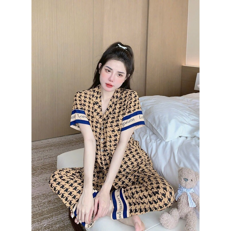 đồ bộ pizama tiểu thư B220( lựa mẫu trực tiếp trên livestream)