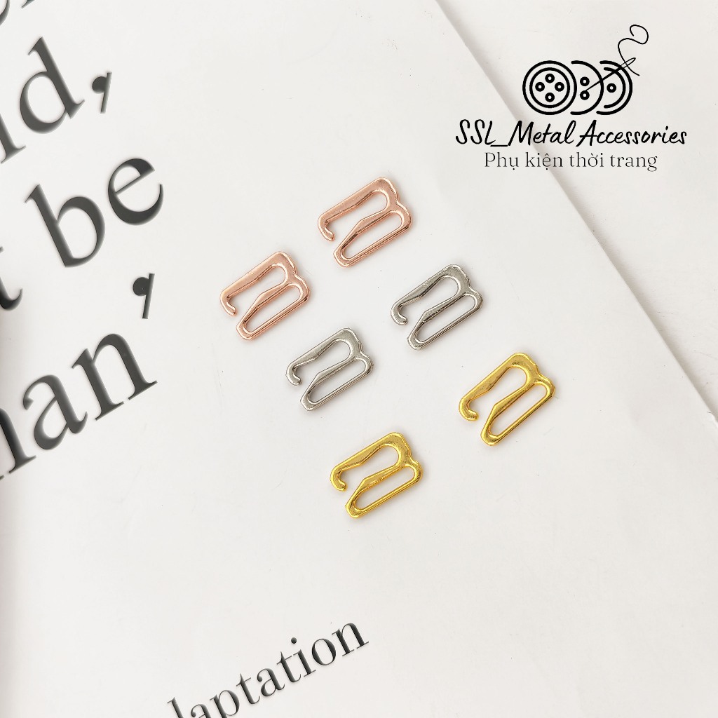 Set 10 Khoen móc bra kim loại dùng tăng giảm dây áo, nội y, đồ lót khoen số 0, 8, 9 MF01, MF-021, #ssl_accessories