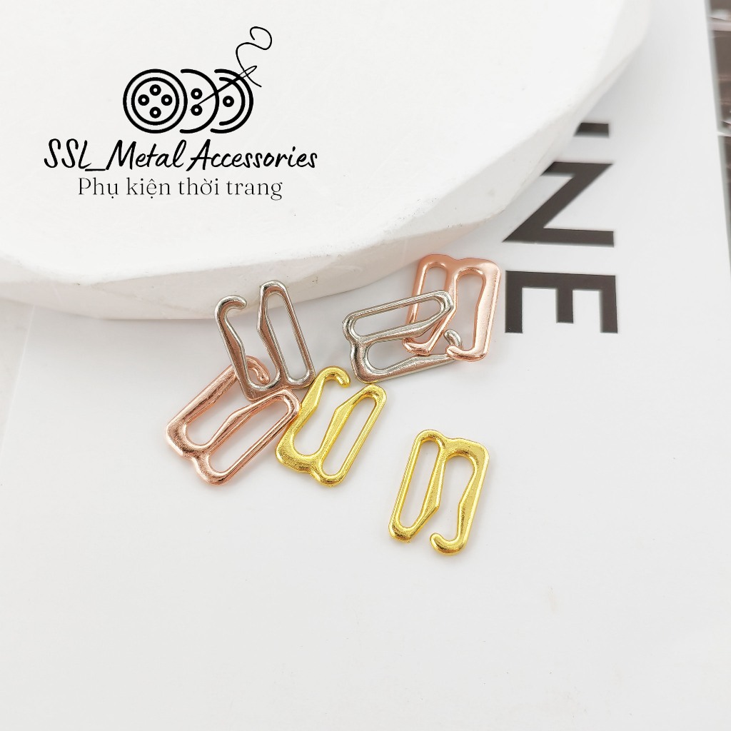 Set 10 Khoen móc bra kim loại dùng tăng giảm dây áo, nội y, đồ lót khoen số 0, 8, 9 MF01, MF-021, #ssl_accessories