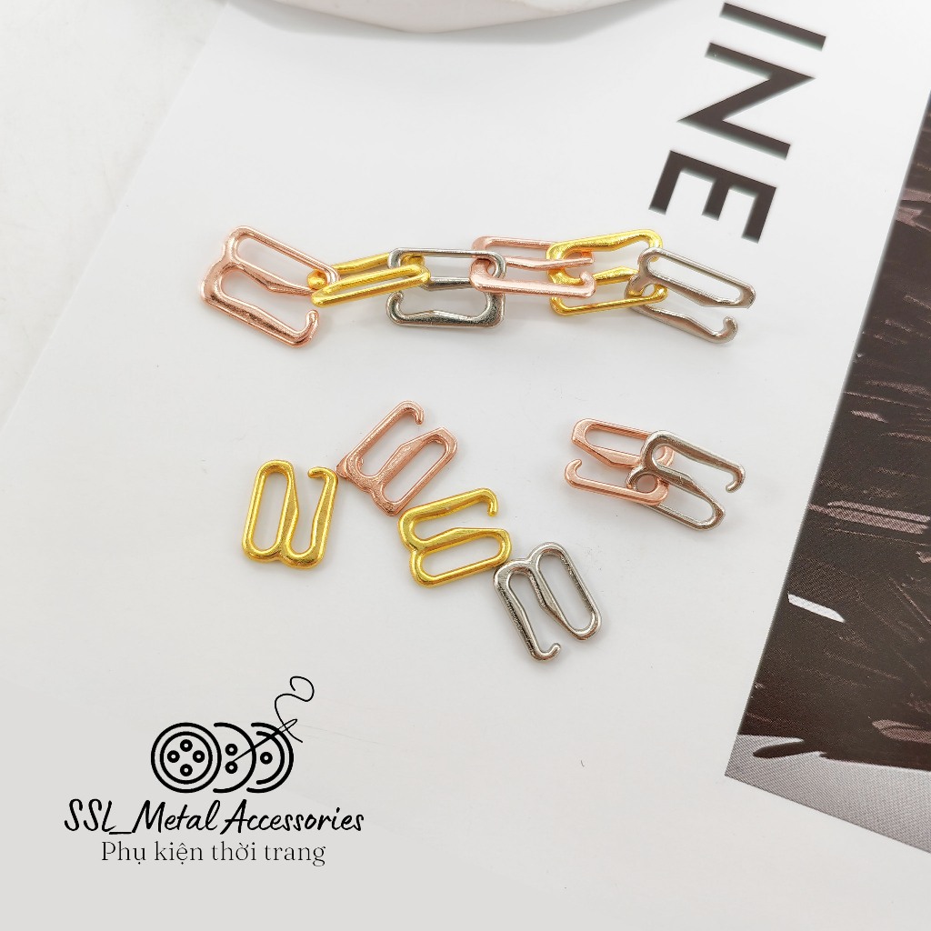Set 10 Khoen móc bra kim loại dùng tăng giảm dây áo, nội y, đồ lót khoen số 0, 8, 9 MF01, MF-021, #ssl_accessories