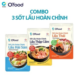 Combo 3 gói sốt lẩu Thái, lẩu Thập Cẩm, lẩu Hải Sản 180g/ gói