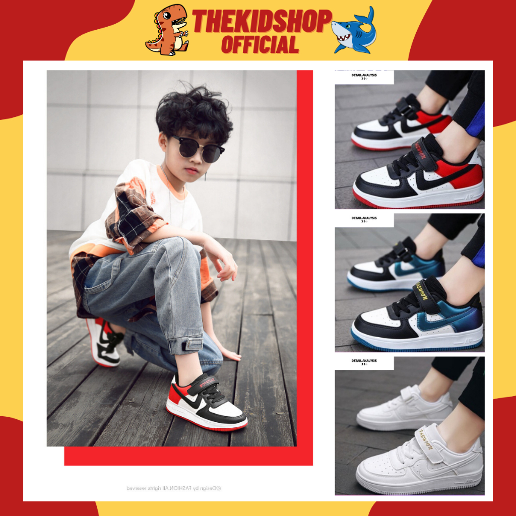 Giày Sneaker Cho Bé -  - Bé Trai Bé Gái Từ 1-6 Tuổi Siêu Nhẹ Mềm Êm A215 THE KID SHOP