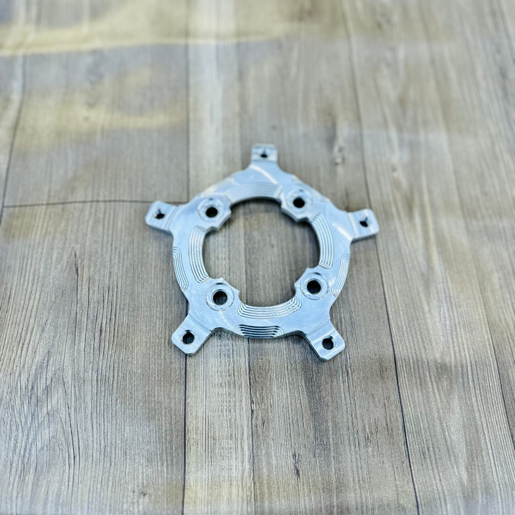 Lòng đĩa nhôm cnc Ex150/155 4 lỗ ra 5 lỗ zin 245mm