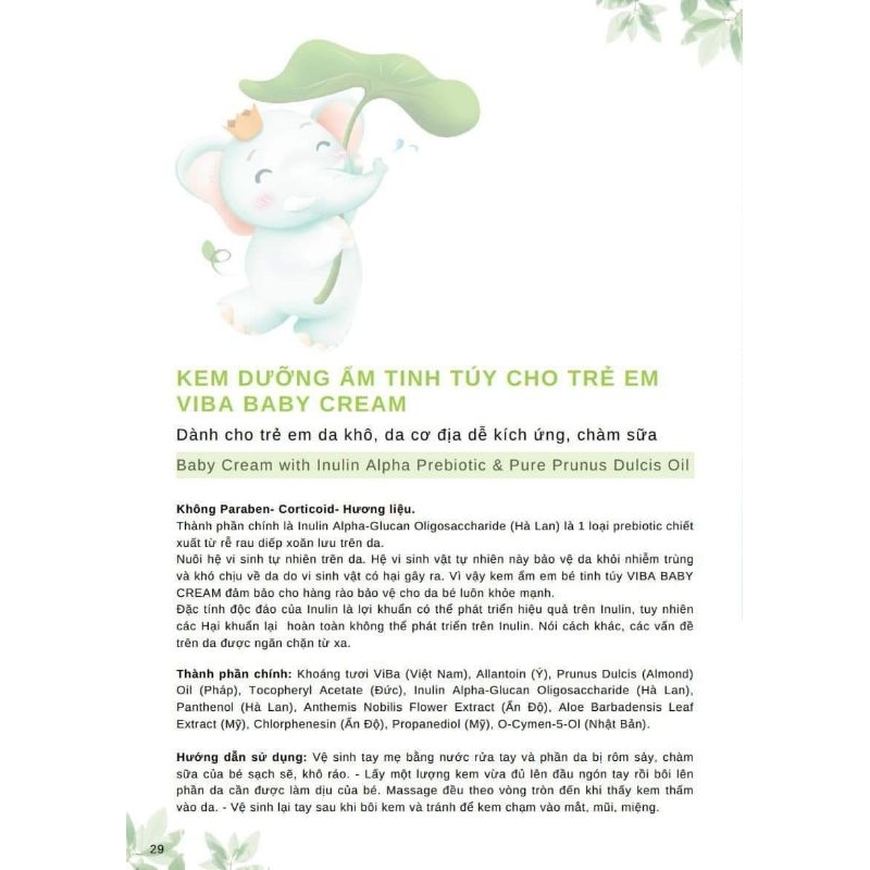 Kem ẩm baby ViBa