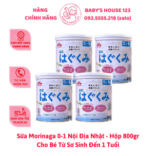 Combo 4 Hộp Sữa Morinaga Số 0 Nội Địa Nhật Bản (Hộp 800gr x 4)