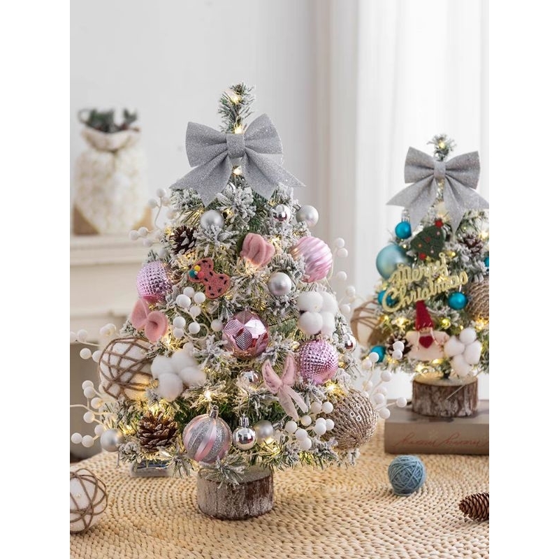 Cây thông trang trí để bàn, làm quà noel siêu xinh có đèn led 💗
