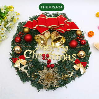 Vòng nguyệt quế treo cửa, vòng hoa treo giáng sinh noel trang trí giáng sinh cây thông Noel
