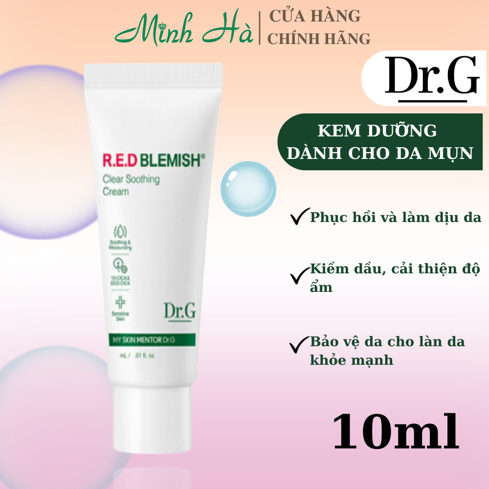 Kem dưỡng Dr.G Red Blemish clear Soothing Cream 10ml dành cho da mụn