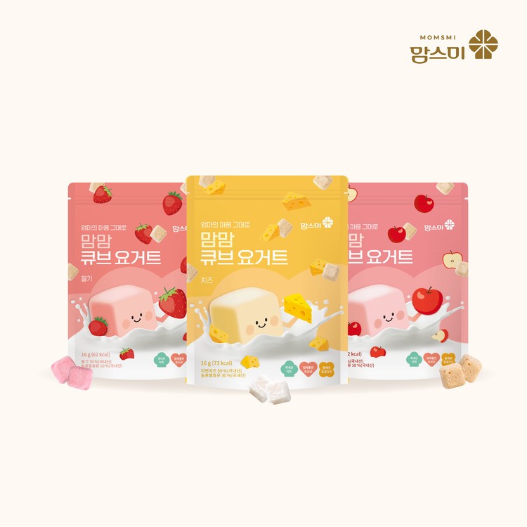Momsmi - Sữa Chua Khô Trái Cây Sấy Lạnh (Hàn Quốc) Cho Bé 6M+ 10Gr