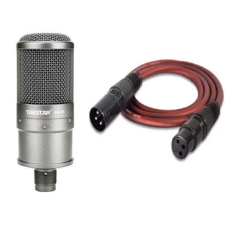 Bộ Sound card X5 và mic thu âm Takstar SM8B có dây 3m và tai nghe nhét tai đi kèm