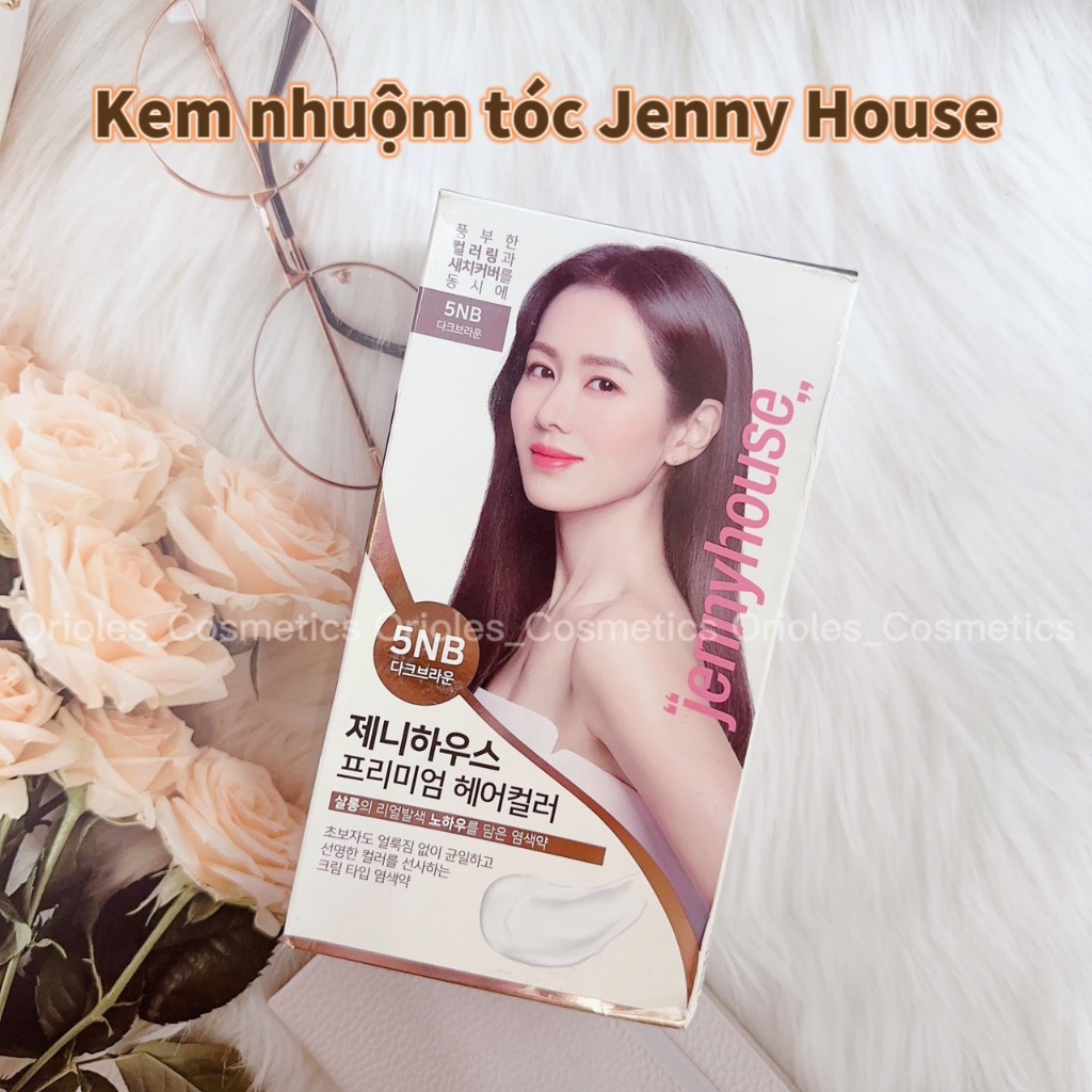 Màu Nhuộm Tóc Cao Cấp Lên Màu Chuẩn Từ Thiên Nhiên Jenny House Premium Hair Color 120g Hàn Quốc