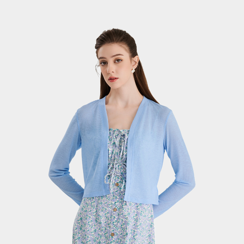 Áo Khoác Nữ Cardigan MARC FASHION Cổ V Tay Dài - CBVH070123