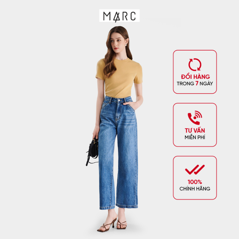 Quần Jean Nữ Ống Đứng Basic MARC FASHION - FAQJ102823