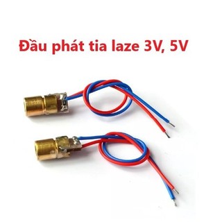 Đầu phát tia laze 5v, 3v - module diode laser sáng đỏ hội tụ 5v - bước sóng 650nm