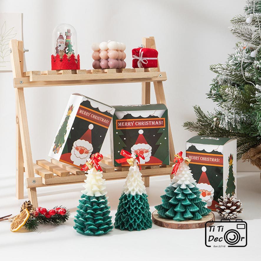 Nến Giáng Sinh Cây Thông TiTi Decor Nến Thơm Trang Trí Noel, Quà Tặng Christmas