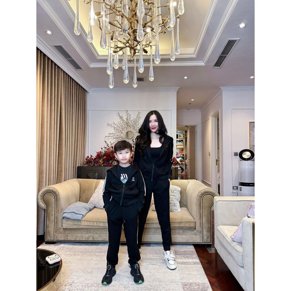 Bộ đồ nỉ thu đông bé trai, bé gái GUNO 23DBK09 có mũ sọc tay, áo khoác hoodie trẻ em hàng thethao.vnxkn